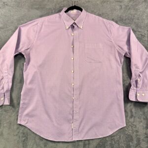 Peter Millar Lavender Checkered Button Down Shirt